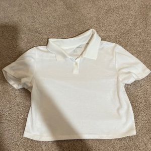 American Eagle Cropped Polo Baby Tee